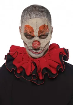 Red Clown Ruffled Collar For Adult