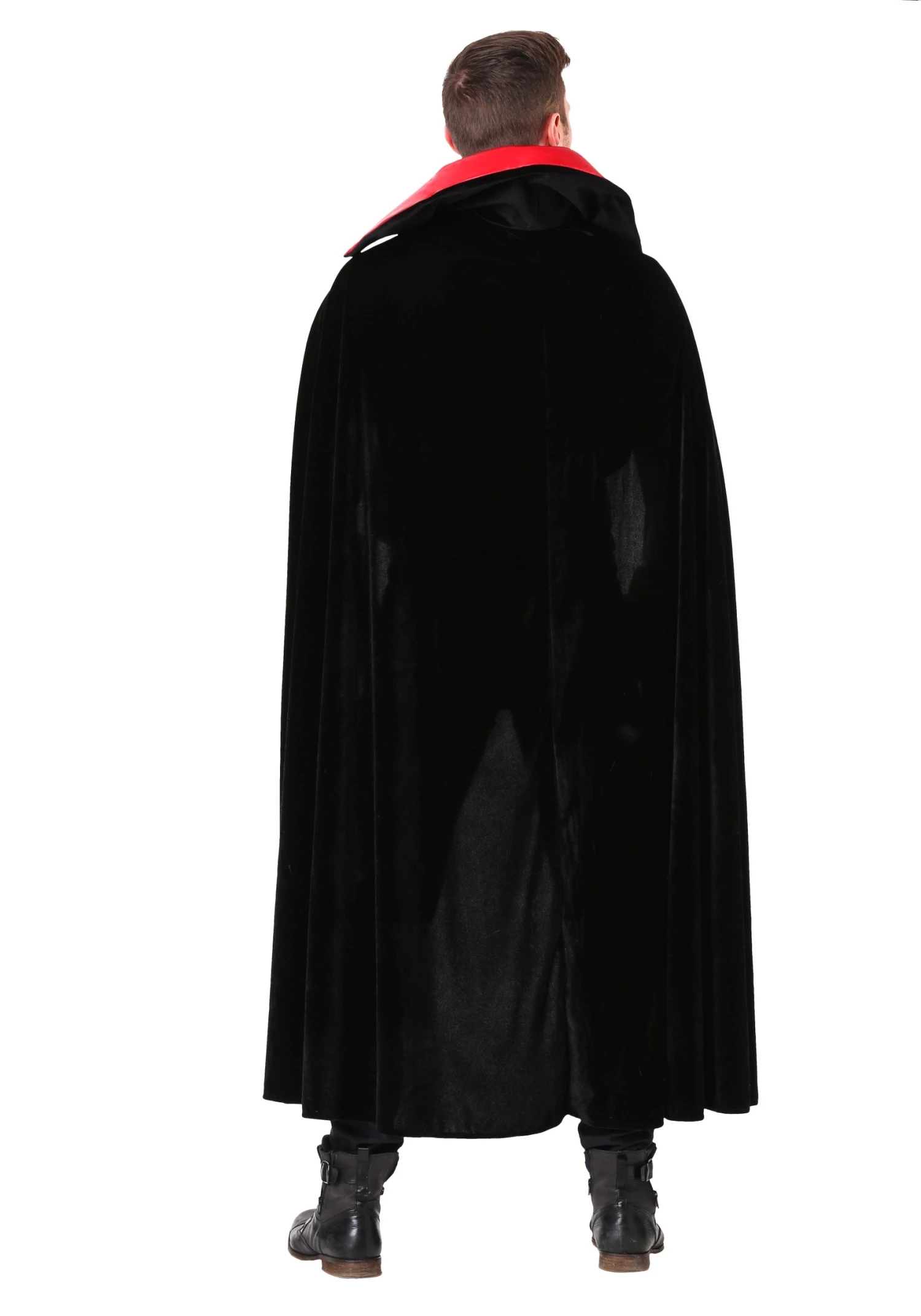 Adult Red Vampire Cloak Costume 3 Adult Red Vampire Cloak Costume - Image 3