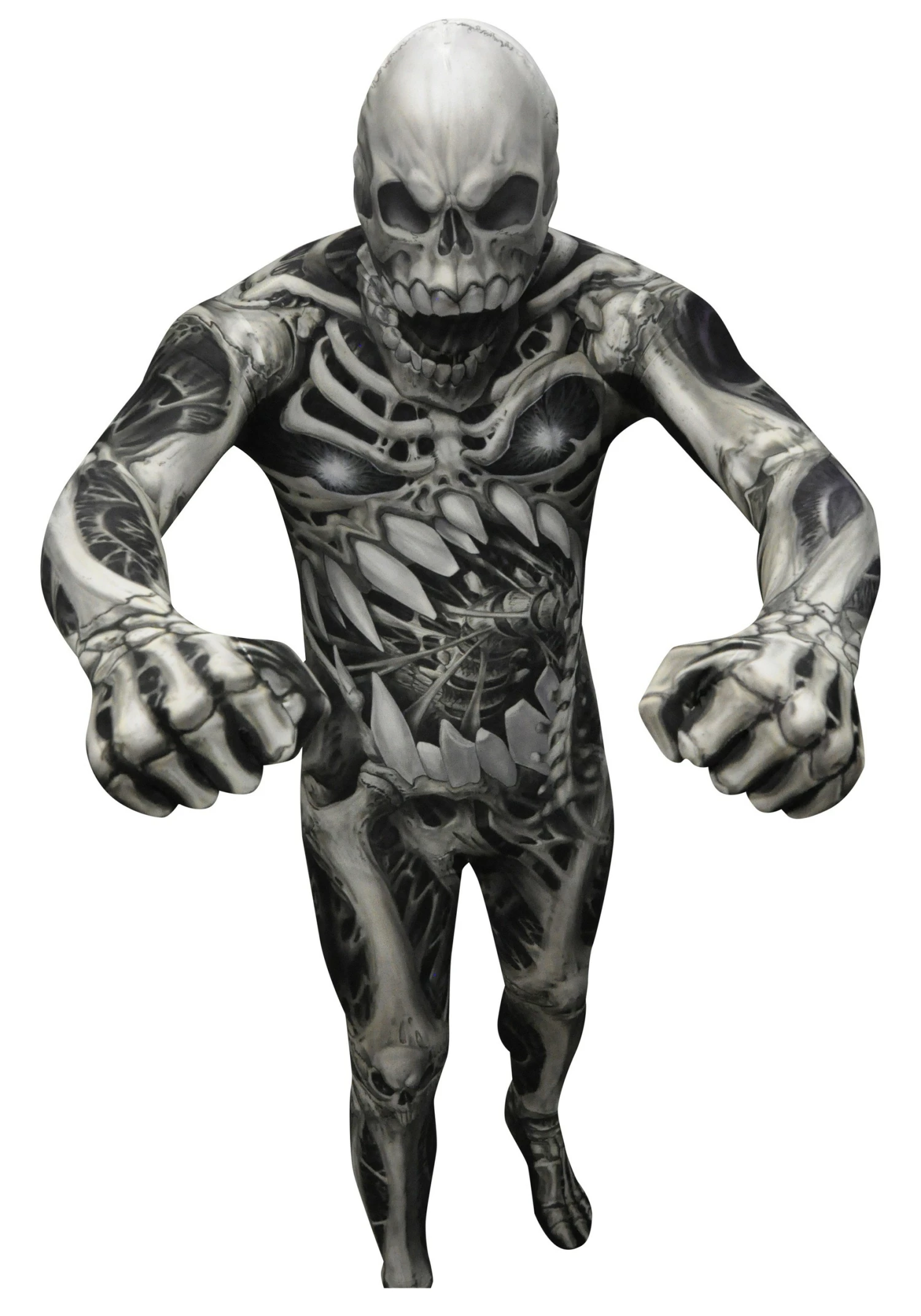Skull & Bones Skeleton Adult Morphsuit Costume 2 Skull & Bones Skeleton Adult Morphsuit Costume - Image 2