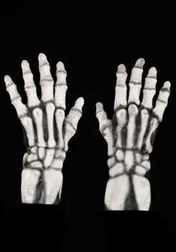 White Skeleton Claw Gloves For Adults