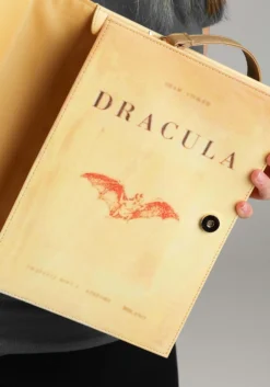 Dracula Book Shaped Bag -Forplay Shop dracula book bag alt 4