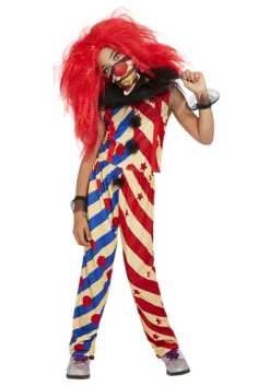 Smiffys Creepy Clown Costume For Girls