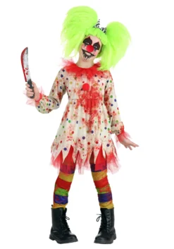 Creepy Killer Clown Costume For Girls