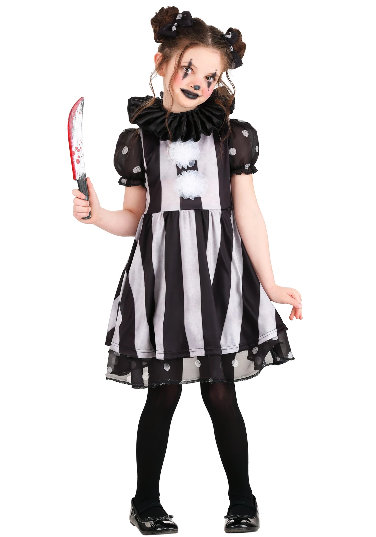 Dark Circus Clown Girl's Costume 1 Dark Circus Clown Girl's Costume