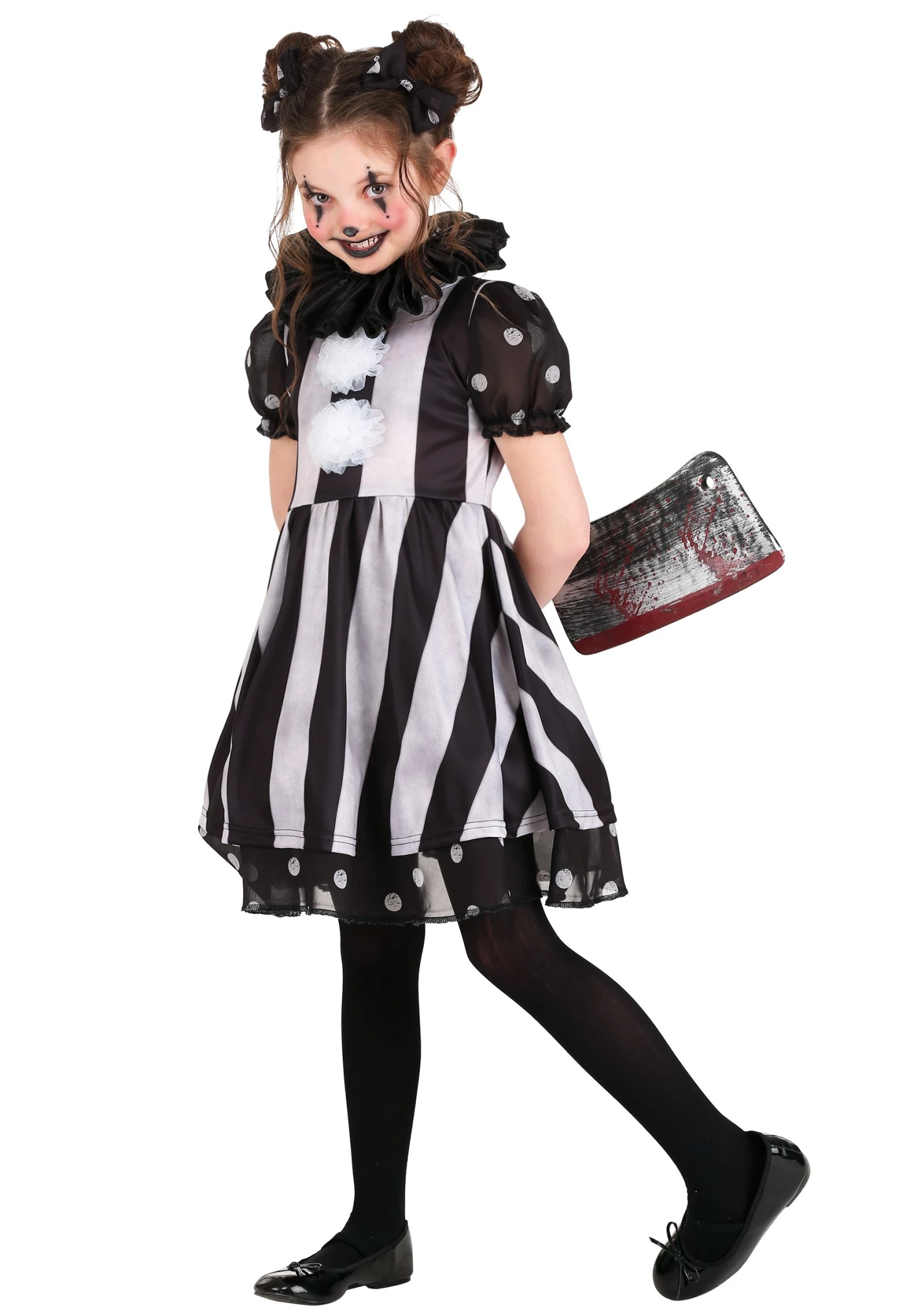 Dark Circus Clown Girl's Costume 2 Dark Circus Clown Girl's Costume - Image 2