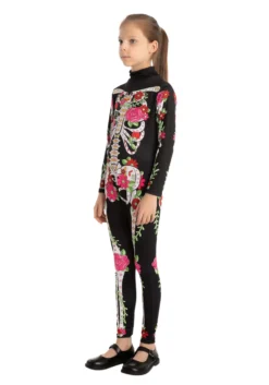 Floral Skeleton Costume For Girls -Forplay Shop girls floral skeleton costume alt 5