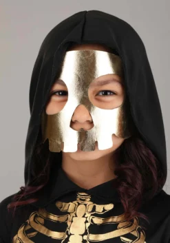 Girl's Gilded Skeleton Costume Dress -Forplay Shop girls gilded skeleton dress costume alt 2