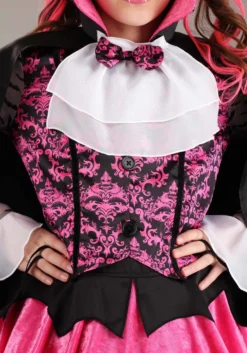 Pink Vampire Costume For Girls -Forplay Shop girls pink vampire costume alt 2