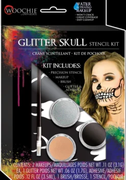 Glitter Skull Stencil And Makeup Kit