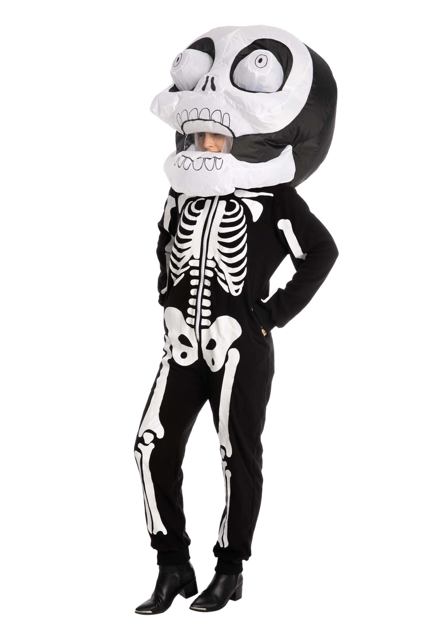 Adult Inflatable Skull Bobblehead Costume Mask 3 Adult Inflatable Skull Bobblehead Costume Mask - Image 3