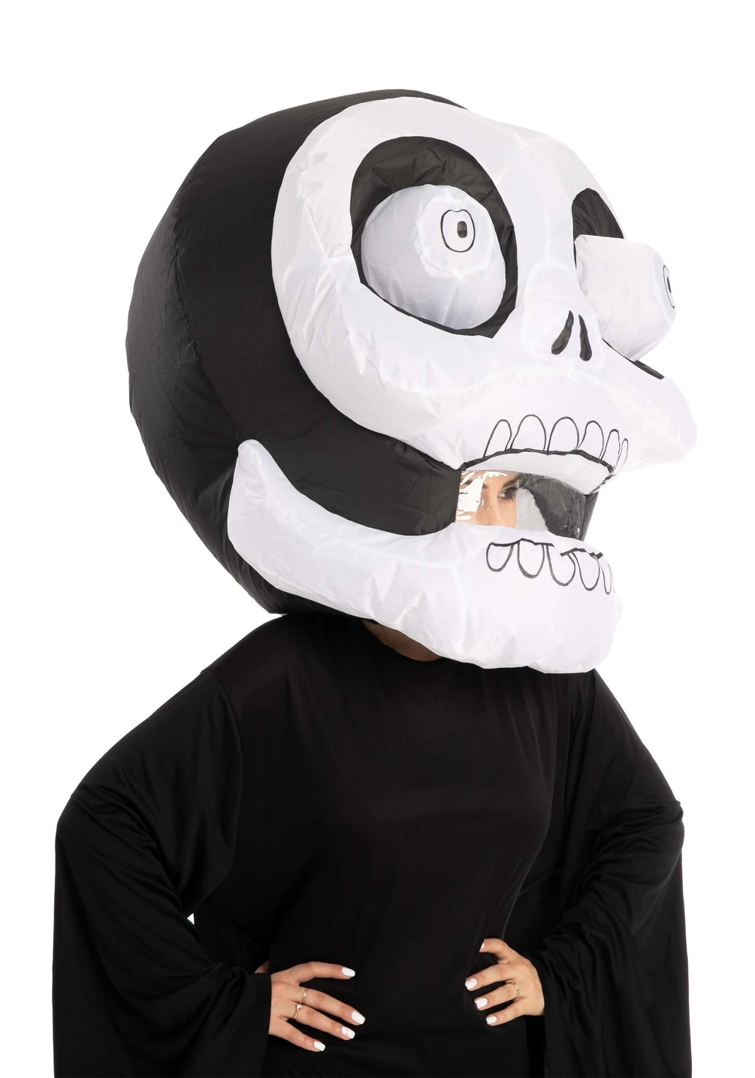 Adult Inflatable Skull Bobblehead Costume Mask 5 Adult Inflatable Skull Bobblehead Costume Mask - Image 5