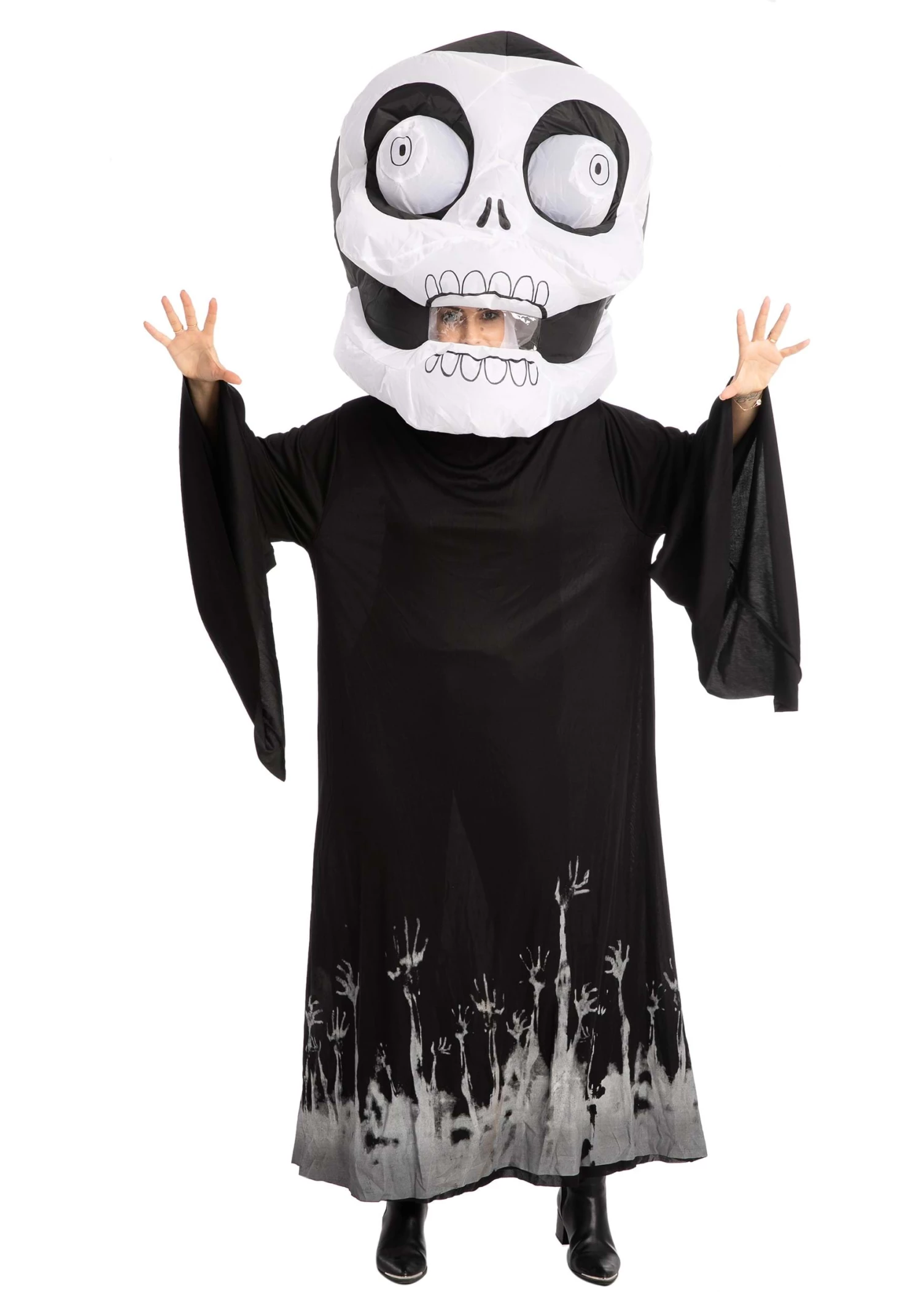 Adult Inflatable Skull Bobblehead Costume Mask 6 Adult Inflatable Skull Bobblehead Costume Mask - Image 6