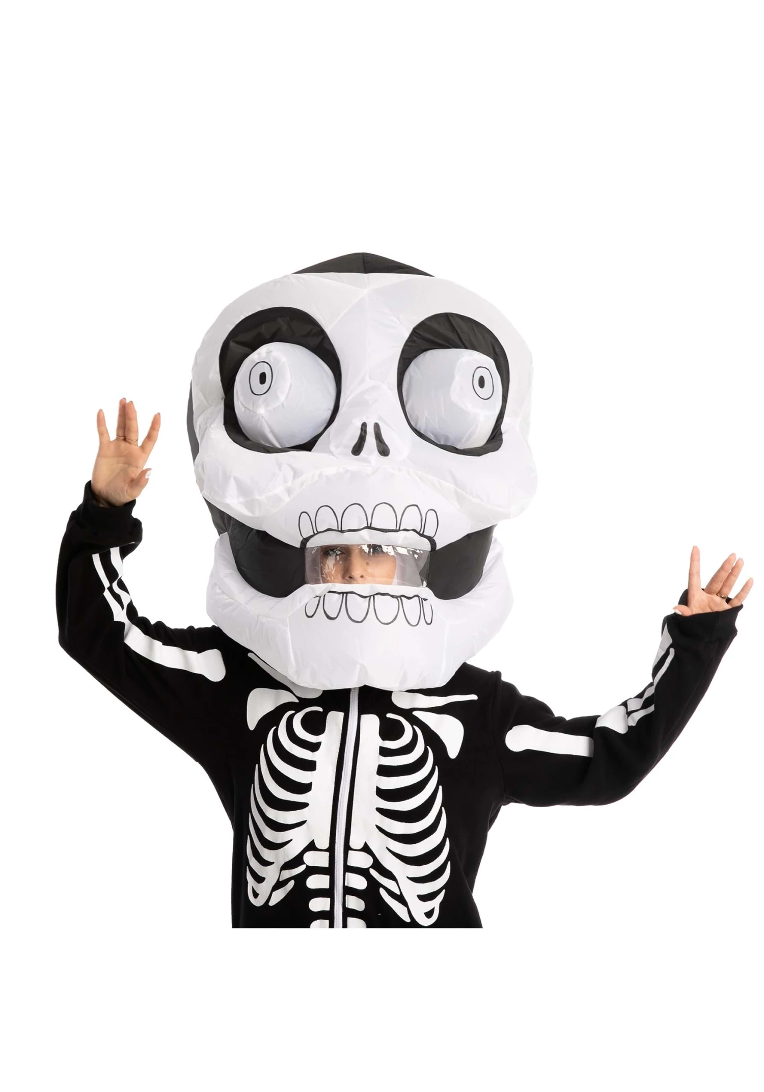 Adult Inflatable Skull Bobblehead Costume Mask 1 Adult Inflatable Skull Bobblehead Costume Mask