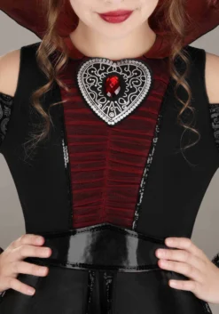 Vampire Queen Costume Dress For Girls -Forplay Shop kids vampire queen costume alt 2
