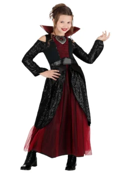 Vampire Queen Costume Dress For Girls -Forplay Shop kids vampire queen costume alt 6