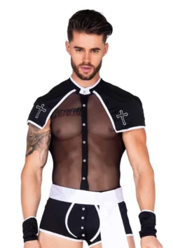 Roma Sexy Sinful Confession Costume For Men -Forplay Shop mens sexy sinful confession costume 1