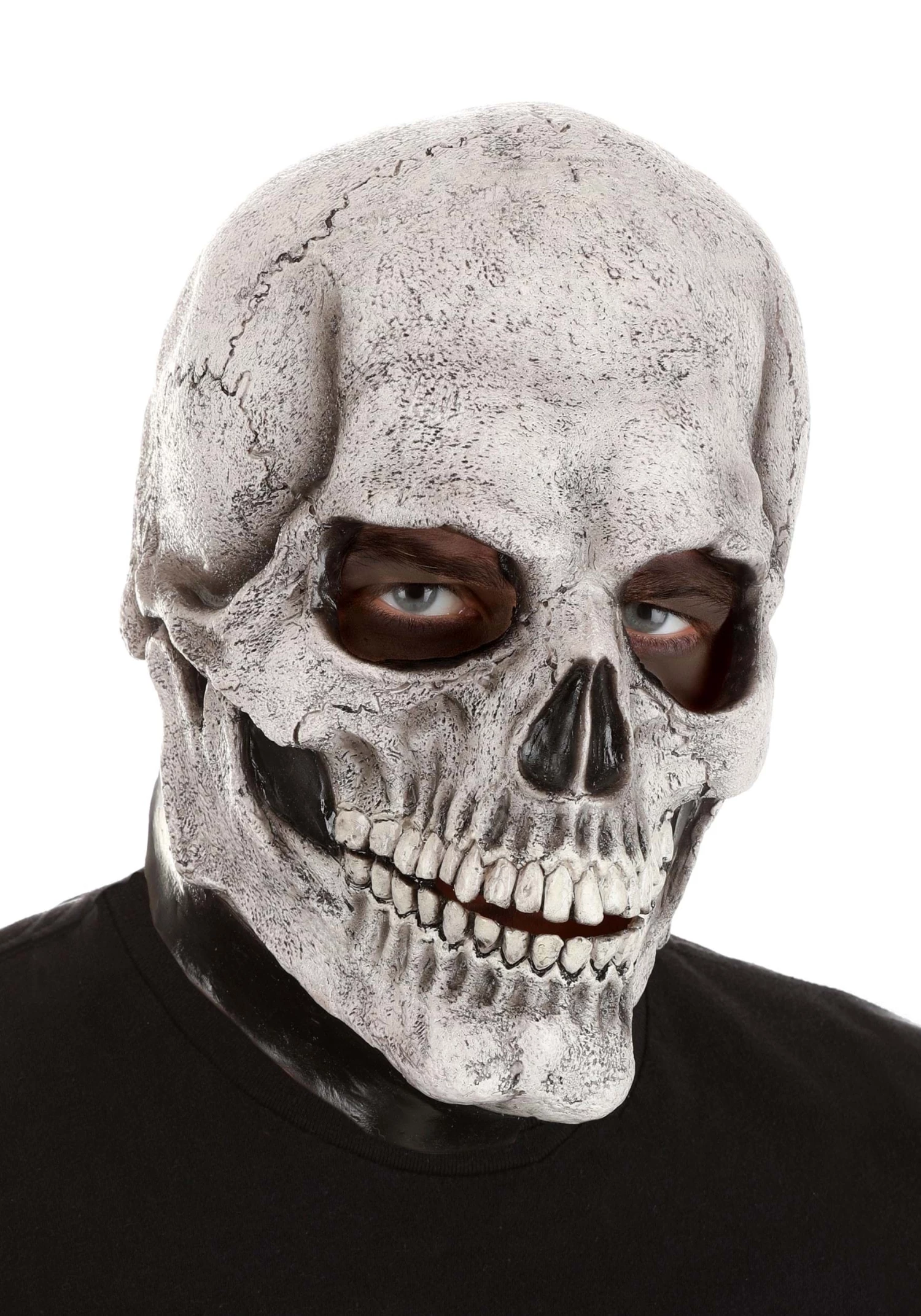 White Full Face Skeleton Mask For Adults 4 White Full Face Skeleton Mask For Adults - Image 4