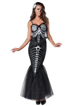 Fun World Women's Skeleton Mermaid Costume