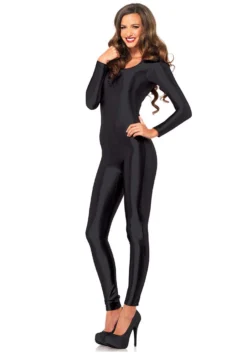 LEG AVENUE Black Spandex Women's Catsuit Costume