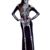 Women's Bone Appetit Skeleton Long Dress Costume