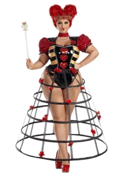Plus Size Women's Caged Heart Queen Costume