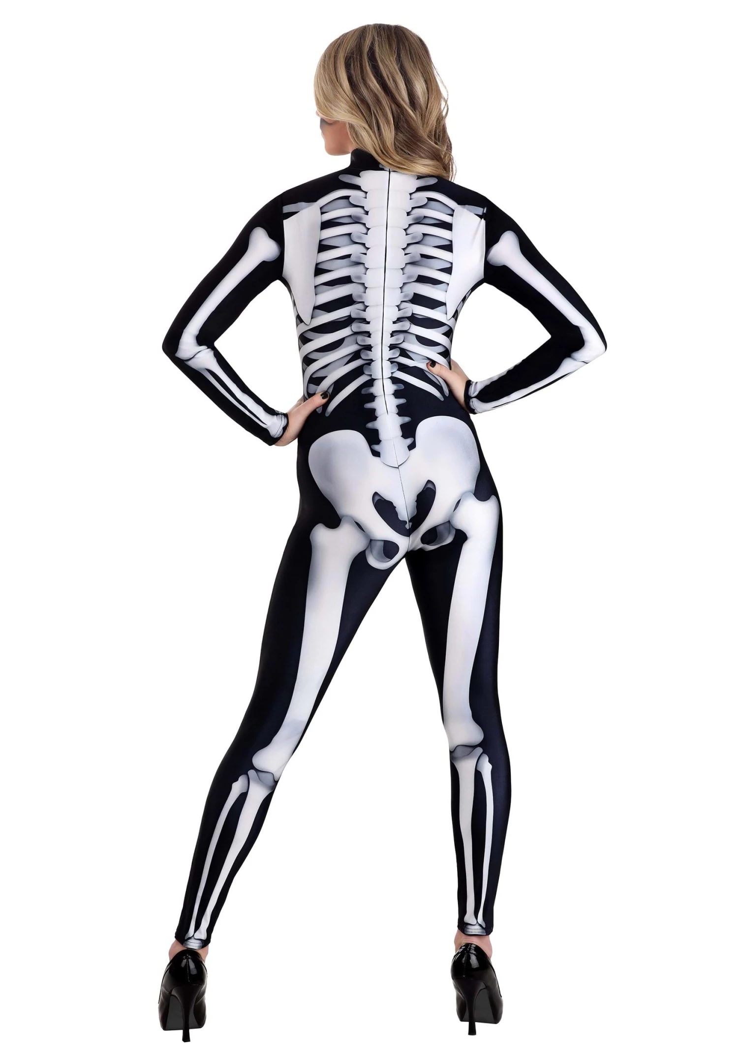 Skeleton Jumpsuit Costume For Women 2 Skeleton Jumpsuit Costume For Women - Image 2