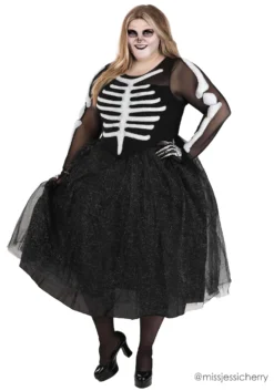 Women's Skeleton Beauty Plus Size Costume Dress
